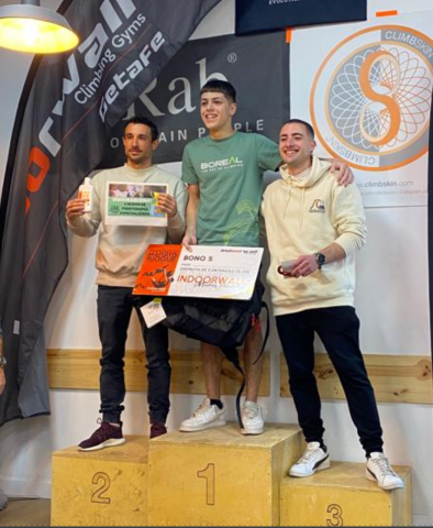 Podium Primera vuelta de la Copa de Madrid 2023 en Indoorwall Torrejón